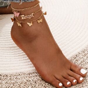 3 Piece Ankle Bracelet Set